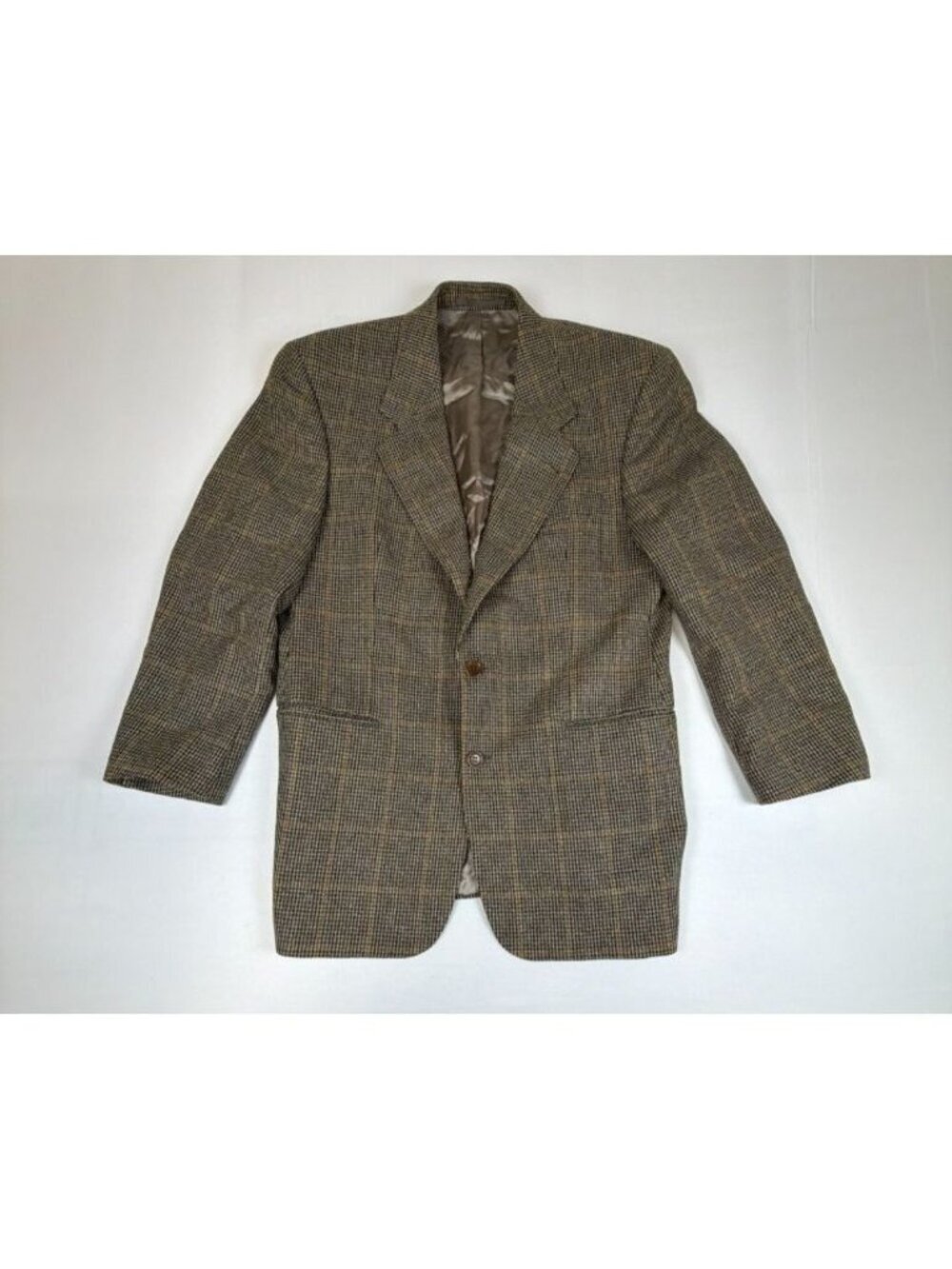 Men's Hugo Boss x Harry Rosen Blazer EUR 50 Wool Cashmere Blend Brown Plaid